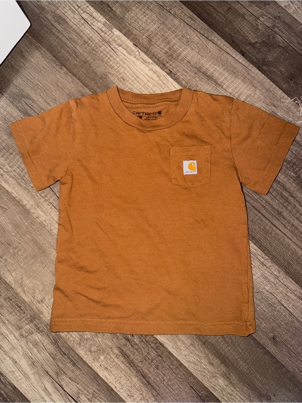 Carhartt Kids' Short Sleeve Pocket T-Shirt - Brown- Size 3T
